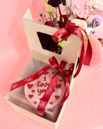 Valentines Special Cake + Flowers