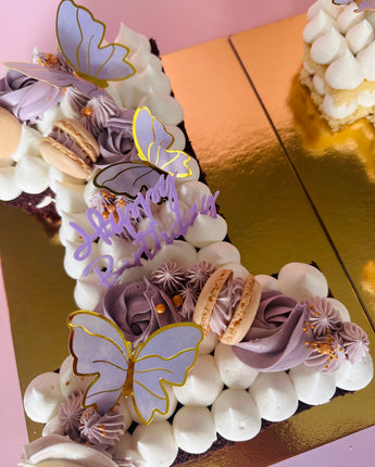 Single Number Sponge Cake with Fresh Cream